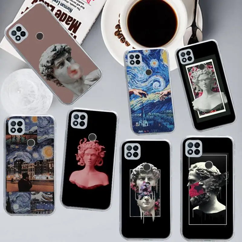 

Van Gogh Mona Lisa Phone Case Transparent for Xiaomi redmi note 8 9 10 11 t lite pro ultra mix 4 k40