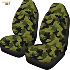 Чехол для автомобильного сиденья HUGSIDEA, зеленый Камуфляжный цвет, 2 шт.