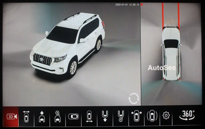 Для Toyota Land Cruiser Prado 3D движущаяся кнопка 360-градусная камера птичий глаз AVM Круглый