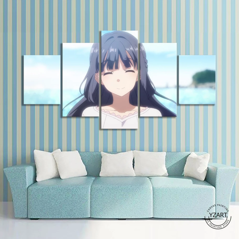 5 шт. макинохара Shoko Rascal Not Dream of Bunny Girl Senpai анимация искусство холст картины для