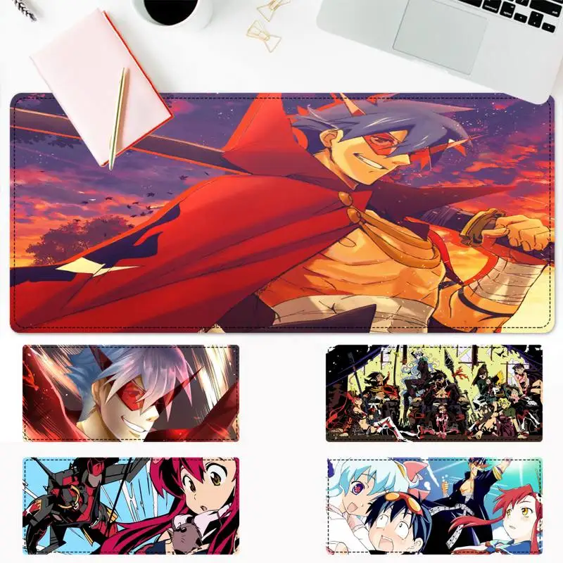 Fashion gurren lagann Gaming Mouse Pad Gaming MousePad Large Big Mouse Mat Desktop Mat Computer Mouse pad For Overwatch