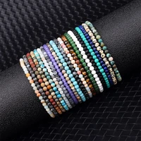 4mm 6mm chakra bead energy bracelet natural round agates onyx stone stretch bracelet bangles for women men handmade yoga jewelry