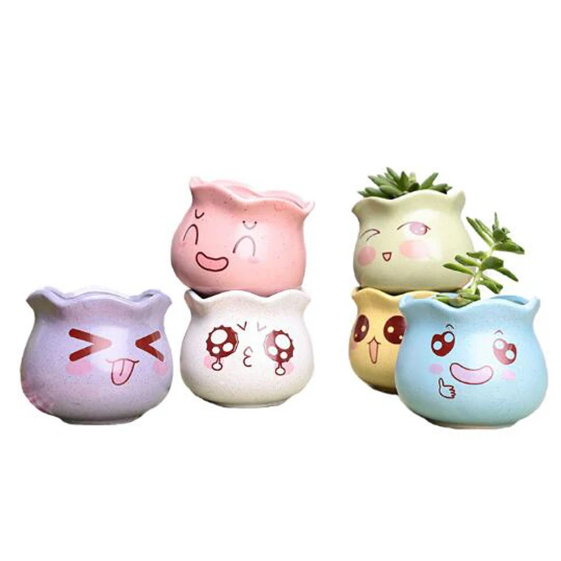 Керамический суккулентный горшок для растений зеленая ваза бонсай офисный