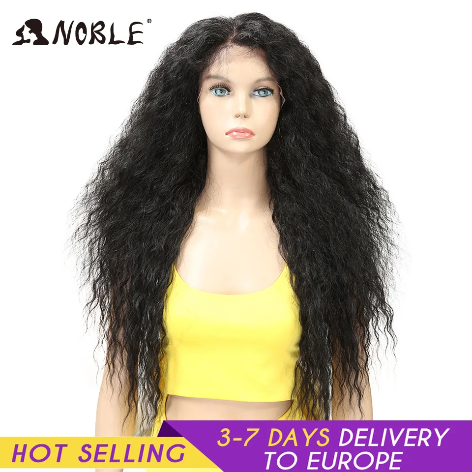 

Noble cosplay 13x4 Lace Front Wig ombre blonde Wig 30 Long wavy Wig Lace Front Wigs For Black Women Synthetic Lace Front Wig