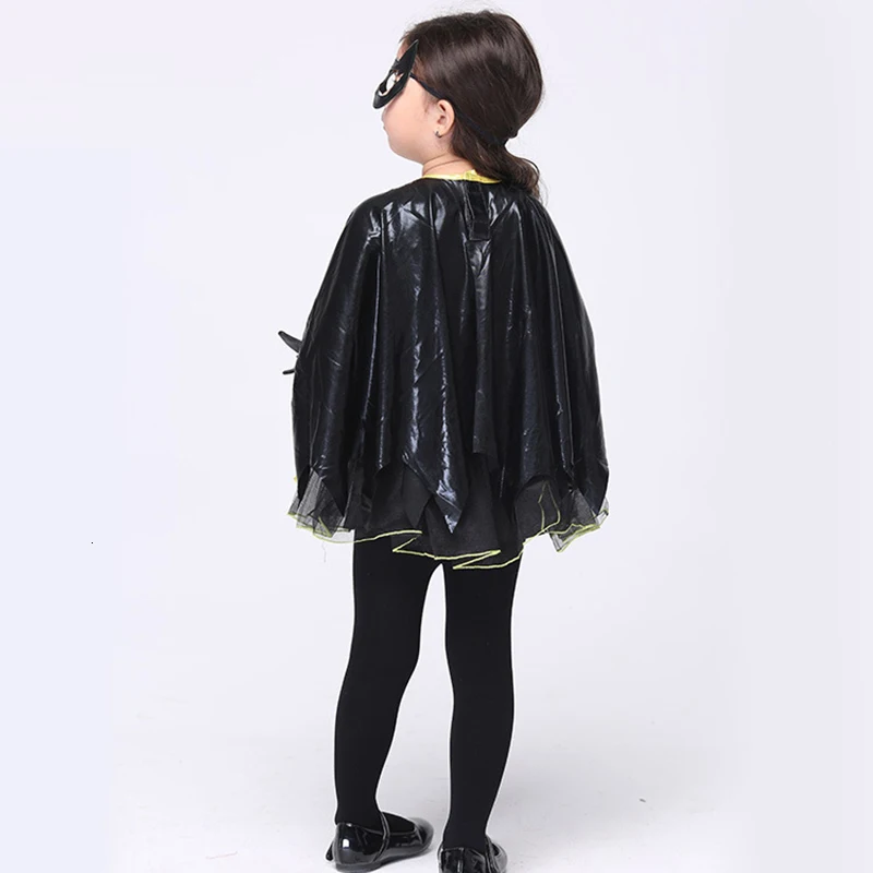 Костюмы Бэтмена на Хэллоуин для девочек Нарядное платье Бэтгерл детей