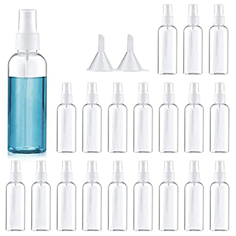 20 шт Портативные Прозрачные пустые бутылки для распыления 30 мл/100 мл пластиковые