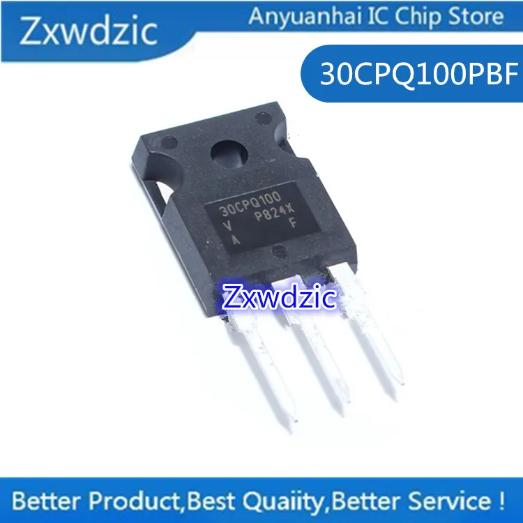

10pcs 100% new imported original 30CPQ100PBF 30CPQ100 TO-247 Schottky Rectifier 2 x 15A 30A 100V