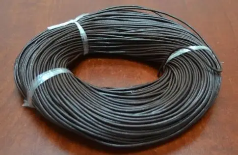 

Mixed Black Coffee brown 2mm real wax Round COW Genuine Leather Cord uty4 Bracelet Necklace Cord DIY for jewelry making