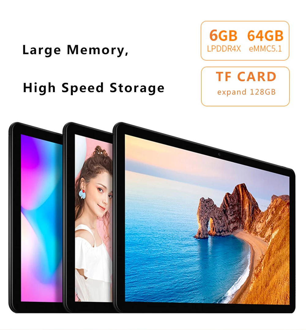 Планшет Google Android 9,0, 10 дюймов, 4G FDD LTE, четыре ядра, 6 ГБ ОЗУ, 64 Гб ПЗУ, 1280x800 ips, Wi-Fi, детские gps планшеты, 10 10,1 в подарок