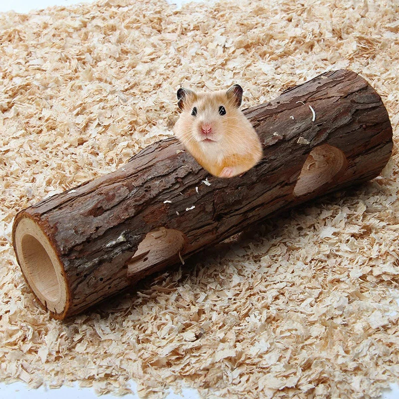 

12Pcs/Set Natural Wood Pet Hamster Toys Chewing Toys Chinchilla Cage Accessories Rabbit Wooden Dumbbell Exercise Bell Roller