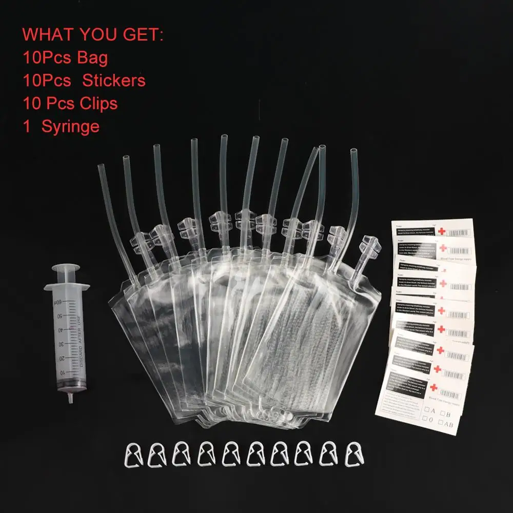 Прозрачная прозрачная сумка для крови 400 мл|Украшения своими руками вечеринки| |