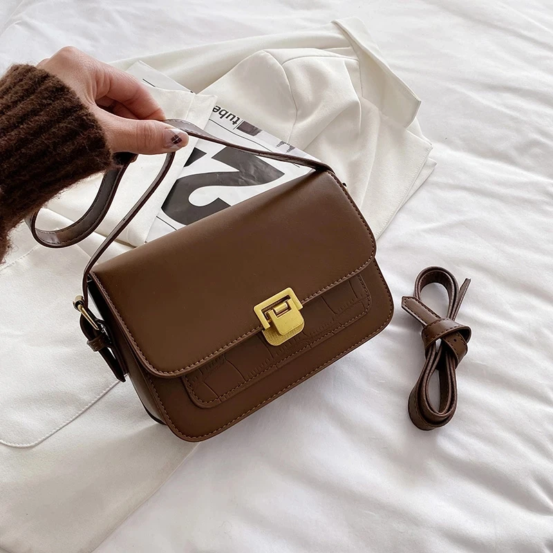 

Leather shoulder bag ladies 2022 small crossbody bag ladies flap shoulder bag handbag and Bolso wallet