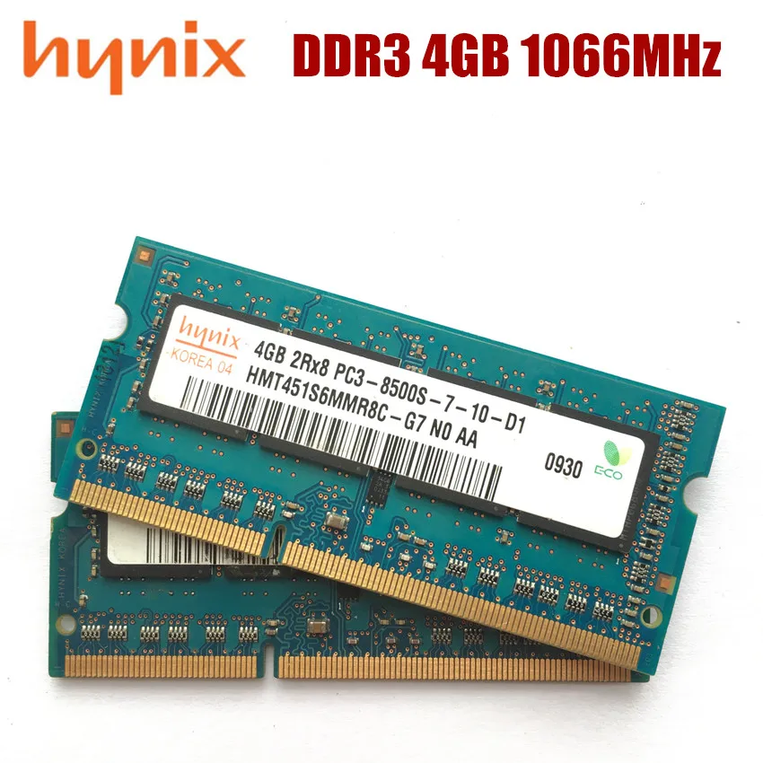 Чипсет Hynix DDR3 1 Гб 2 ГБ 4 8500S PC3 1G 2G 4G 1066 МГц модуль памяти ноутбука SODIMM RAM|Оперативная