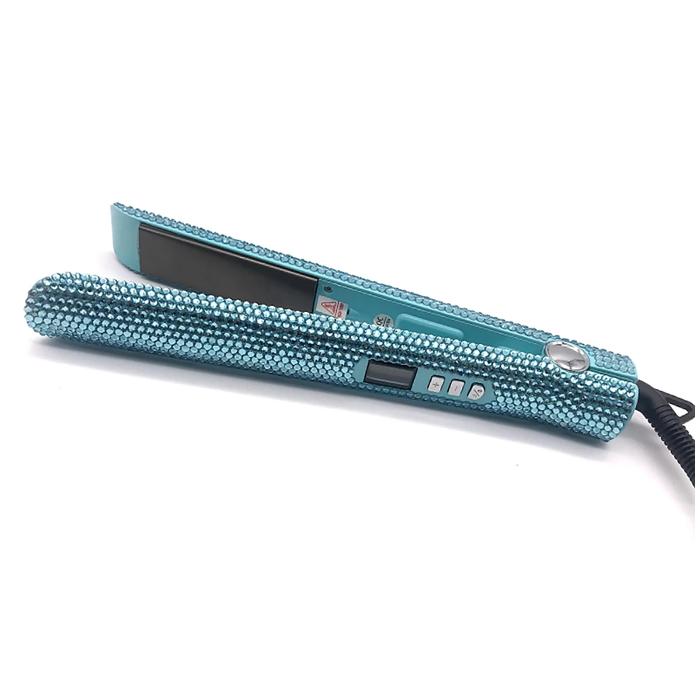 Выпрямитель для волос со стразами титановая пластина выпрямитель с кристаллами