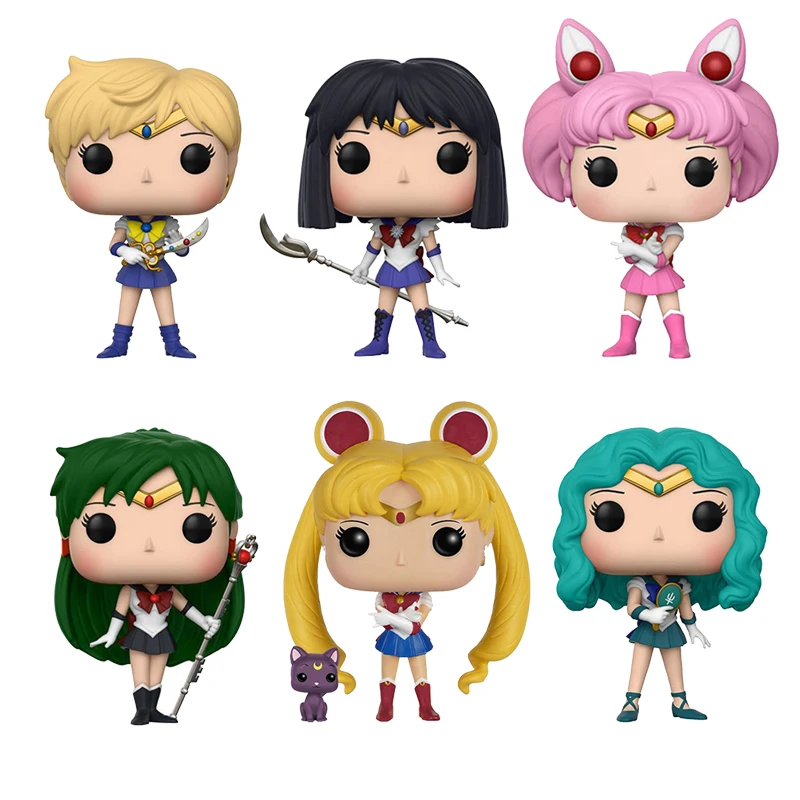 Sailor Moon фигурка игрушка Chibiusa Tenoh Haruka Kaiou Michiru Meiou Setsuna Saturn 10 см ПВХ модель для