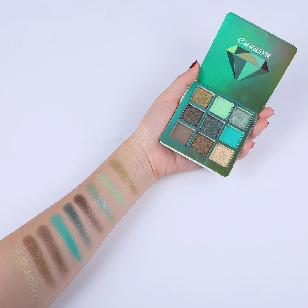 Блестящие тени для макияжа Pallete матовые тени для век Палитра мерцающие и блестящие алмазные тени для век порошок пигмент косметика 9 цветов