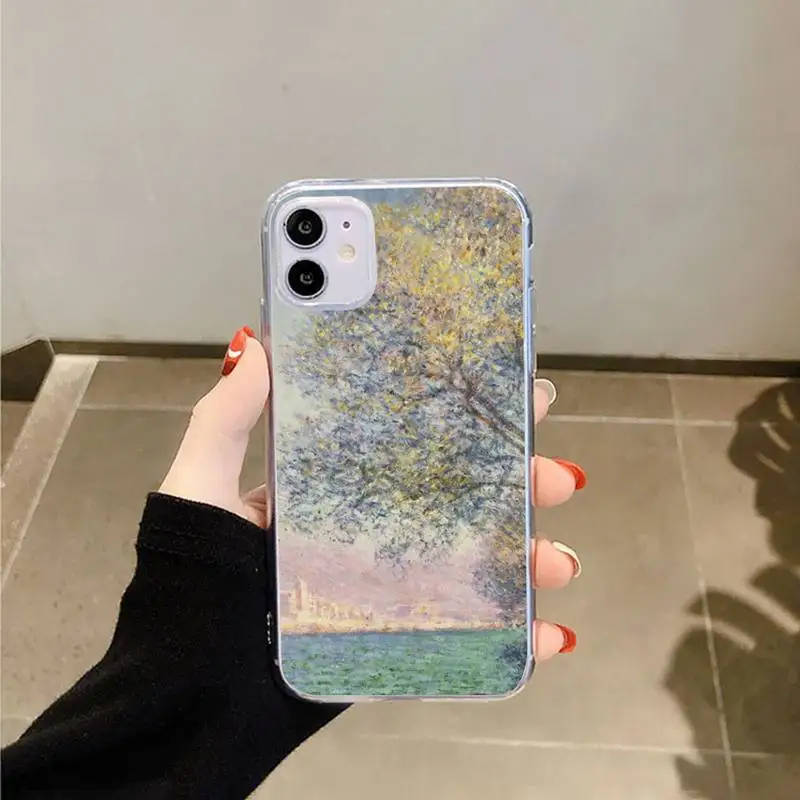 

Claude Monet retro art painting Phone Case Transparent soft For iphone 5 5s 5c se 6 6s 7 8 11 12 plus mini x xs xr pro max