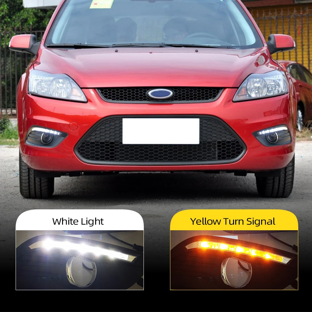 CSCSNL 2 шт. DRL для Ford Focus Sedan светодиодный Габаритные огни Светодиодный дневной свет
