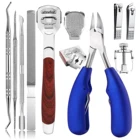 Набор инструментов для удаления вросших ногтей, профессиональные инструменты для педикюра, 11 шт.компл.