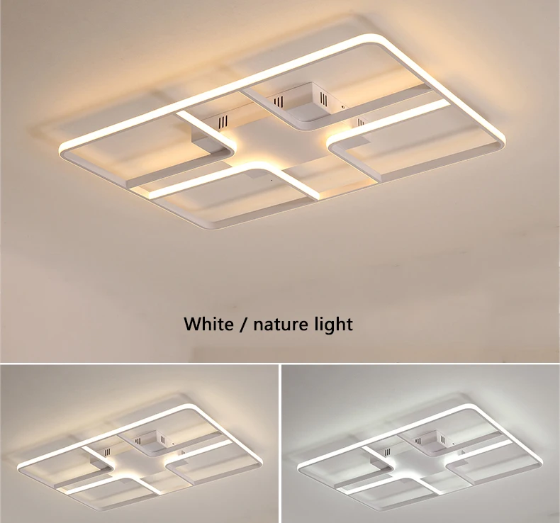 Chandelierrec AC85-265V алюминиевый потолочный светильник современные светодиодные потолочные лампы для гостиной спальни домашнее освещение потолочные светильники