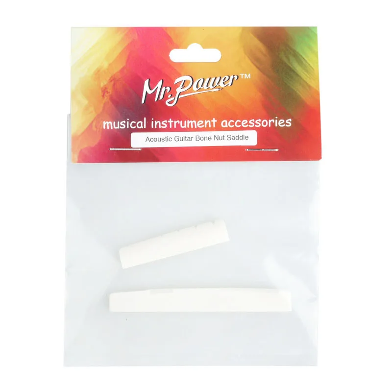 

5 Sets 6 String Guitar Bridge Saddle And Nut Natural Cattle Bone For Acoustic Guitar Musical Instrument