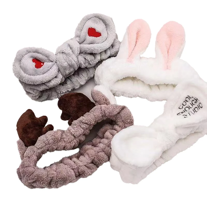 

Women Wash the Face Hair Band Elastic Band Girls Turban Fashion Hair Accessories Soft Cute Children's Cartoon Headwear