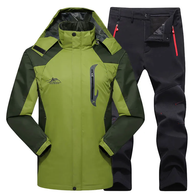 Весенне-осенняя Однослойная походная куртка и штаны для мужчин уличный