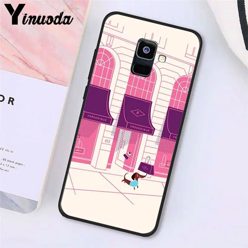 Yinuoda мультфильм Животные собаки таксы, чехол для телефона для samsung Galaxy A7 A50 A70 A20 A30 A40 A8 A6Plus A8Plus A9