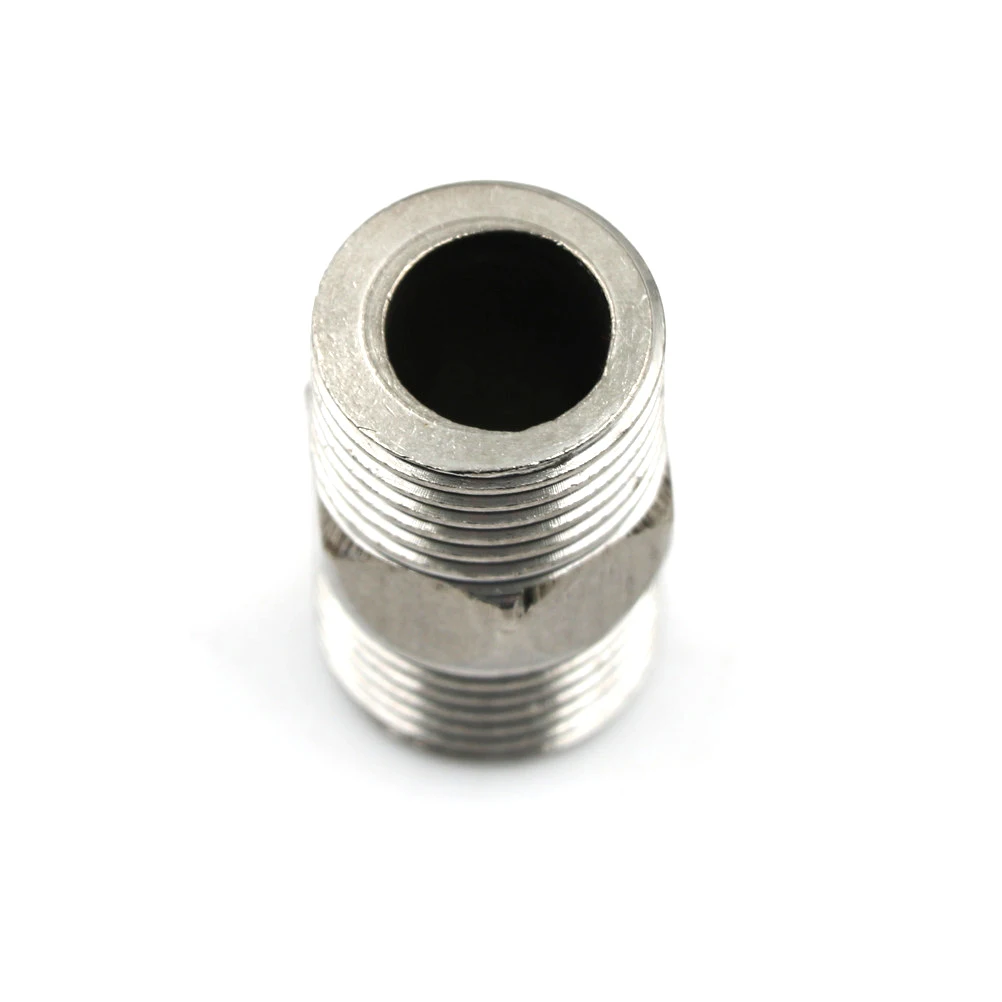 

1 PC NPT-NPT 1/2" Male X 1/2" Male Hex Nipple Stainless Steel 304 Threaded Pipe Fitting
