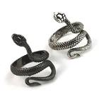 Цельнокроеное Европейское новое ретро-кольцо в стиле панк с увеличенным духом змеи, модное индивидуальное регулируемое кольцо, ювелирное изделие