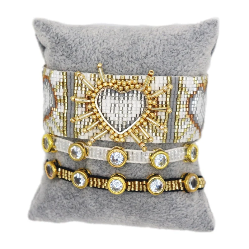 

GRAPES Unique Bracelet For Women MIYUKI Bracelets Jewelry Gold Heart Pulseras Mujer Moda 2021 New Tassel Handmad Loom Beads Gift