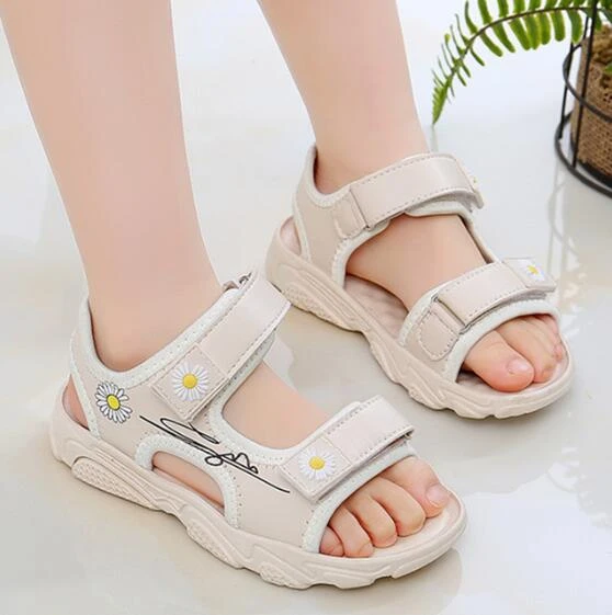 

Girls sandals fashion new summer princess children's shoes size 26-37 leather sandals soft children's new PU