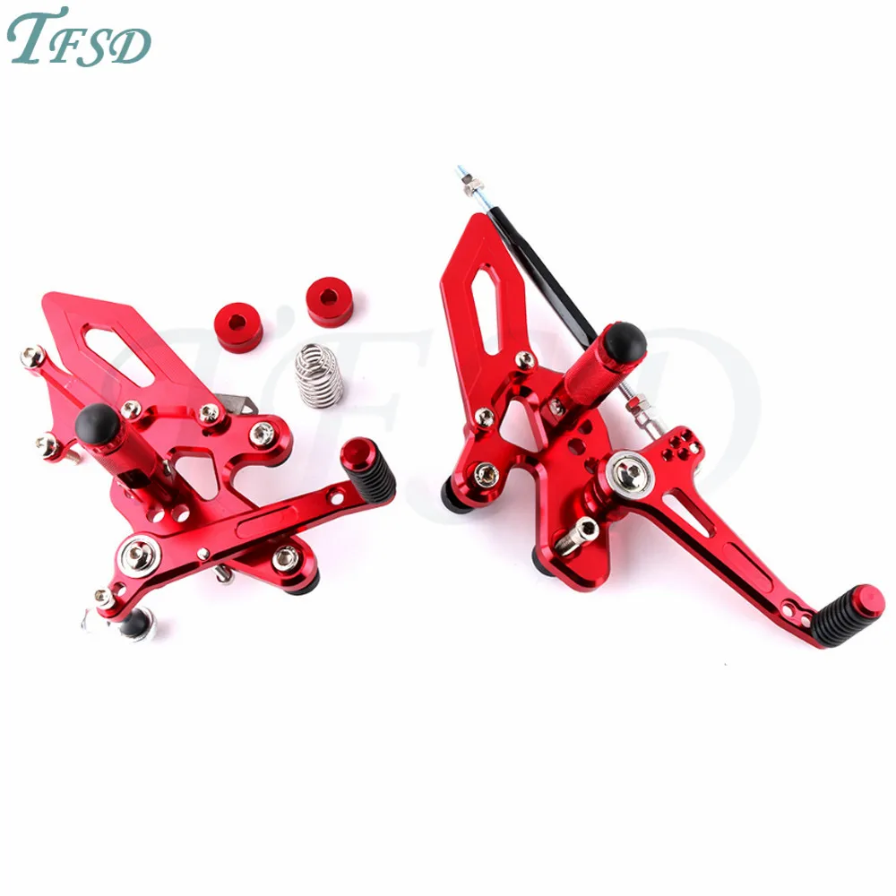 

Motorcycle CNC Aluminum Right Left Footrest Adjustable Rear Sets Foot For Kawasaki Ninja 250 Ninja 300 250 Z300