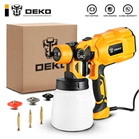 deko electric handheld spray gun 3 nozzle sizeshvlp spay gunfor painting wood furniture walleasy spraying by dksg55k1