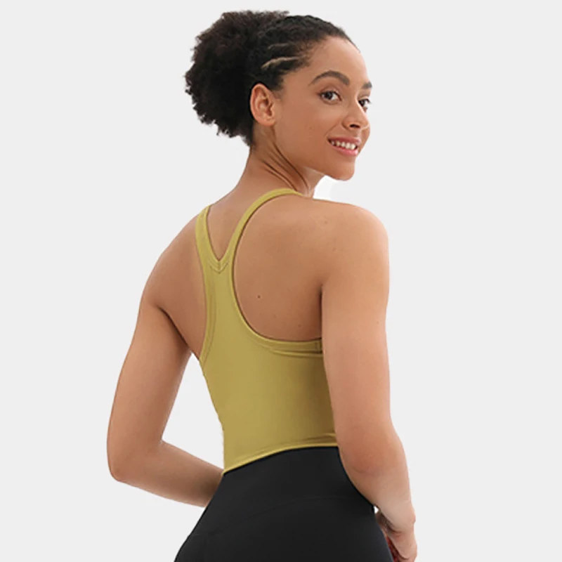 Женский укороченный топ SHINBENE RACERBACK Buttery Soft для занятий йогой фитнесом и