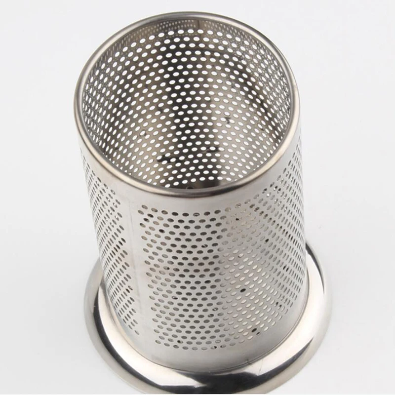 Kitchen Tableware Storage Tube Racks Stainless Steel Cutlery Chopsticks Spoon Fork Stationery Cosmetic Rack Drain Holder | Дом и сад