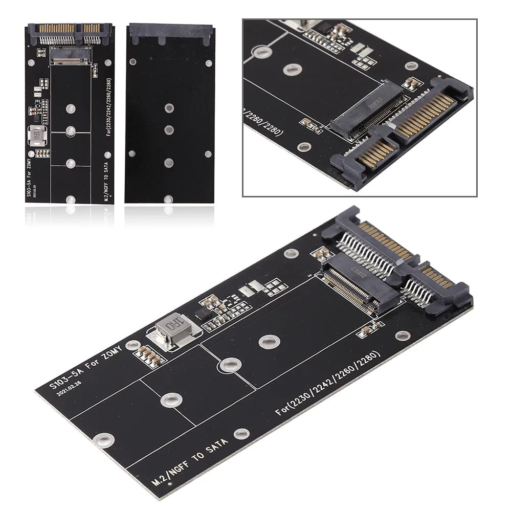 B Ключ M.2 NGFF SSD к 2.5in SATA конвертеру адаптера карты 2230-2280 поддержка Размер Тип 2230 2242