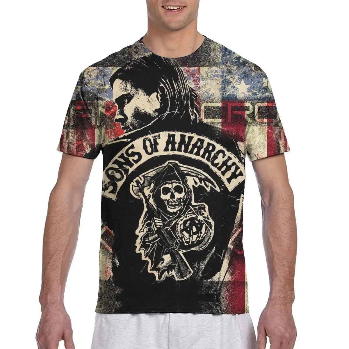 

Новинка 2021, женские/мужские футболки с принтом сынов анархии в стиле Харадзюку, повседневные топы, летняя женская футболка с коротким рукав...