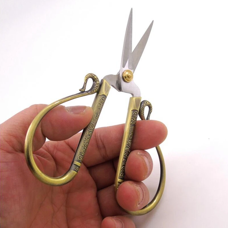Золотые швейные ножницы из нержавеющей стали для ручной церемониальной
