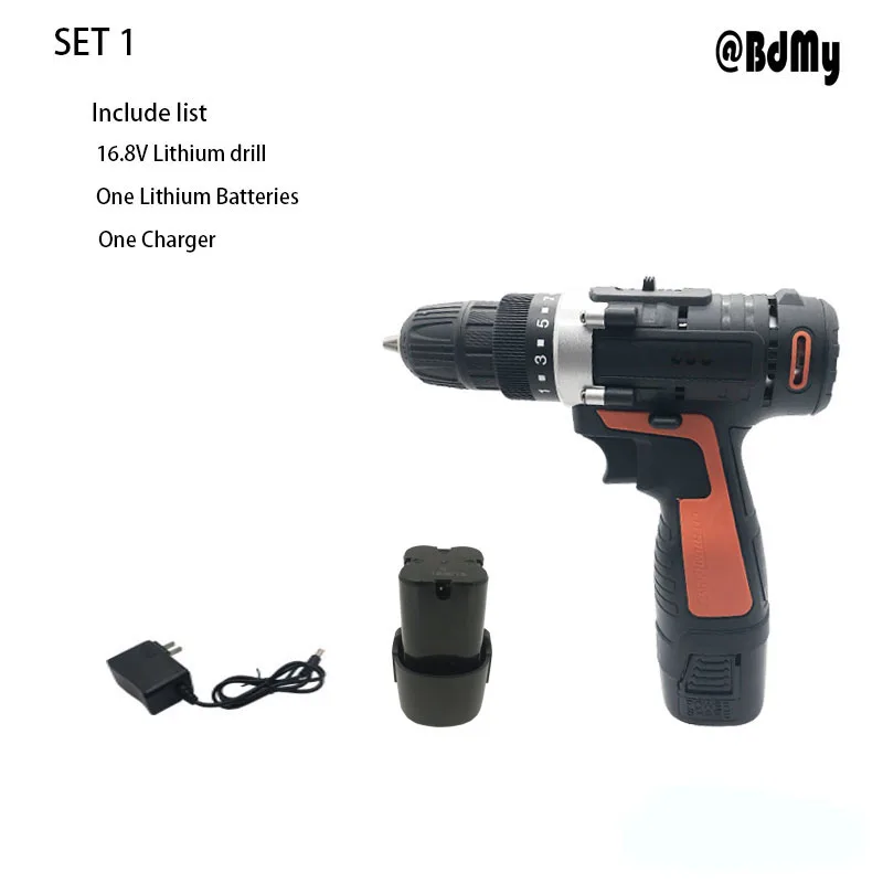 BDMY 16 8 VCordless литиевая батарея электрическая дрель двухскоростная Беспроводная