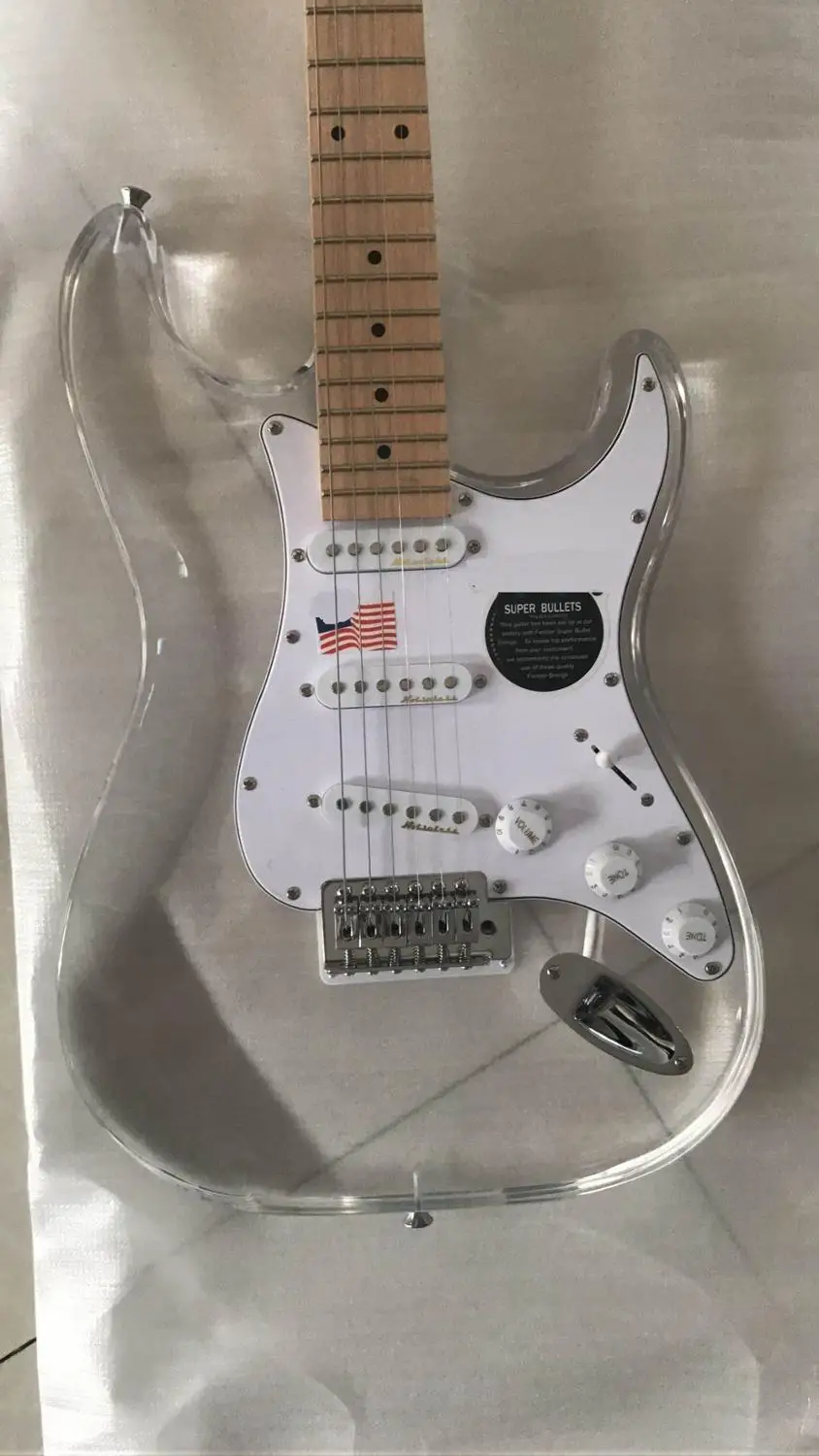 Оптовая продажа гитара электрогитара модель STR корпус из оргстекла высшего