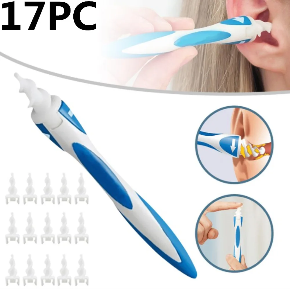 

17pc/Pack Ear Cleaner Spiral Soft Swab Pick Tool Set Q-Grips Ear Wax Removal Tool Remover Limpiador De Oidos Ear Cleaning Sticks