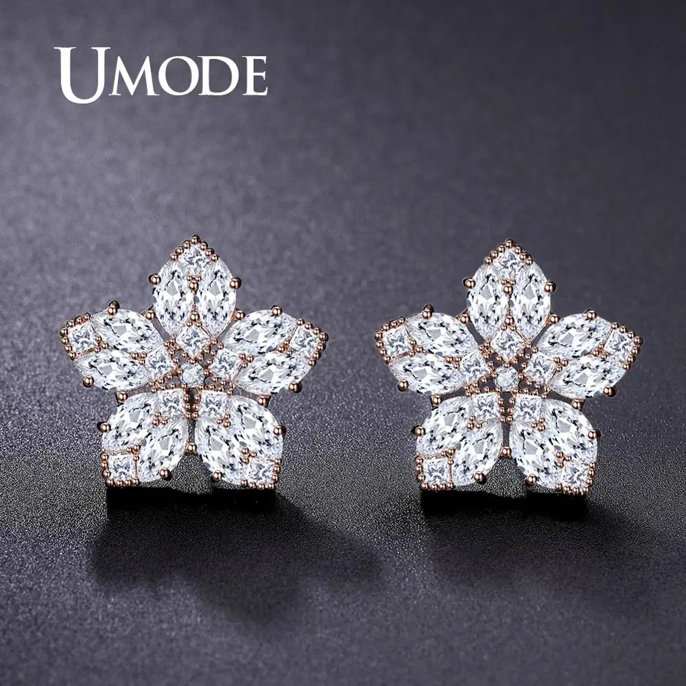 Женские серьги гвоздики с фианитом UE0603|Серьги-гвоздики| |