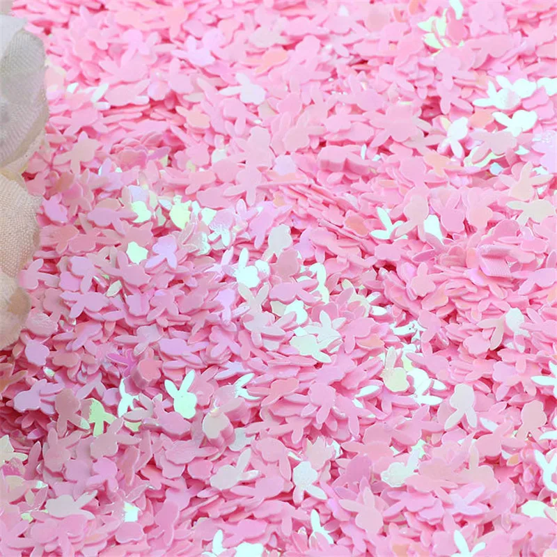 10g Rabbit Head Paillettes Loose Sequins for Crafts 6mm Glitter Confetti Nails Art Decoration Sequin DIY Sewing Accessories | Дом и сад