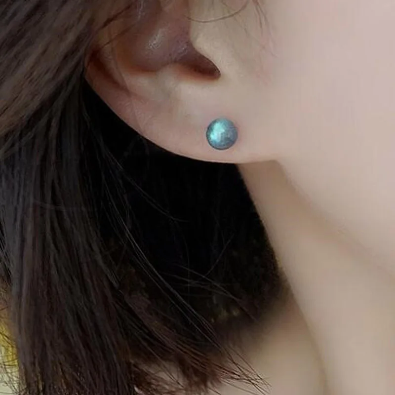 1 пара 6 мм серьги гвоздики из натурального камня Хрустальные кварцевые круглые