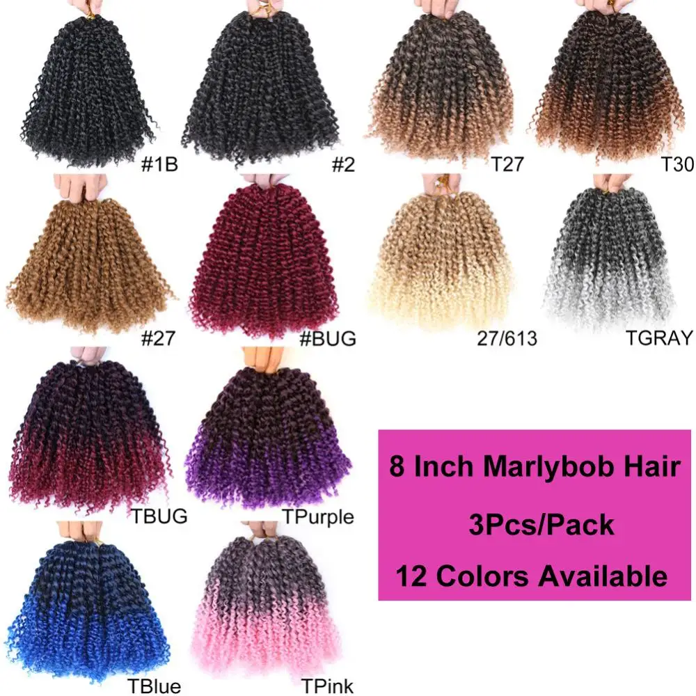 Mtmei волос Marlybob 8 'Ɖ шт./упак. афро кудрявый вьющиеся накладные волосы на крючке