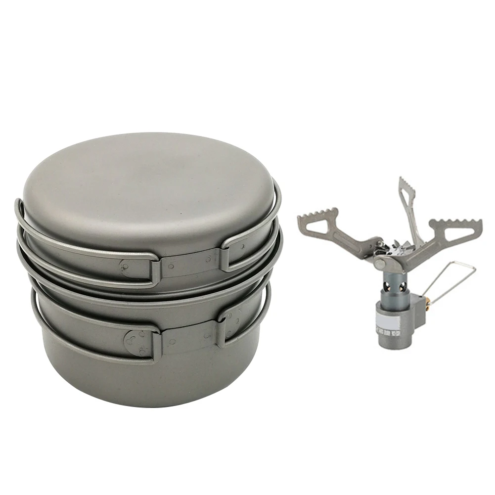 

Camping Cookware Set Foldable Stove Pots Pans Cooking Set For Outdoor Picnic Hiking Camping With Carry Bag 3PCS Cookware Set