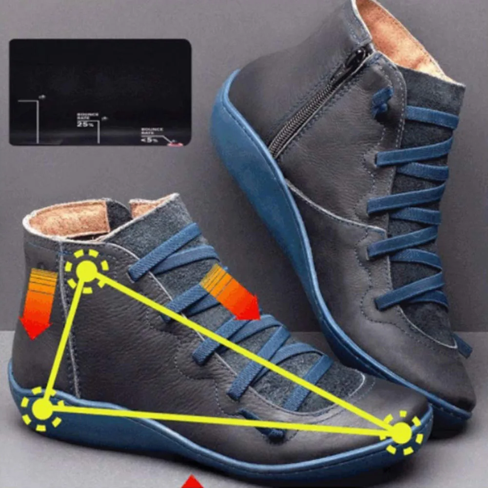 Ботильоны женские из искусственной кожи Винтажные ботинки в стиле панк на