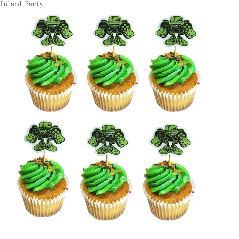 Вечерние одноразовые столовые приборы для игр контроллер видеоигр бумажная