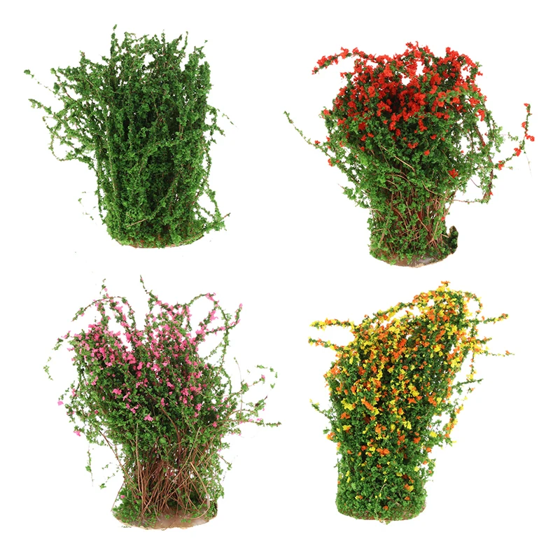 

1/12 Dollhouse Miniature Multicolor Flower Bush Green Plant Flower Model Toy